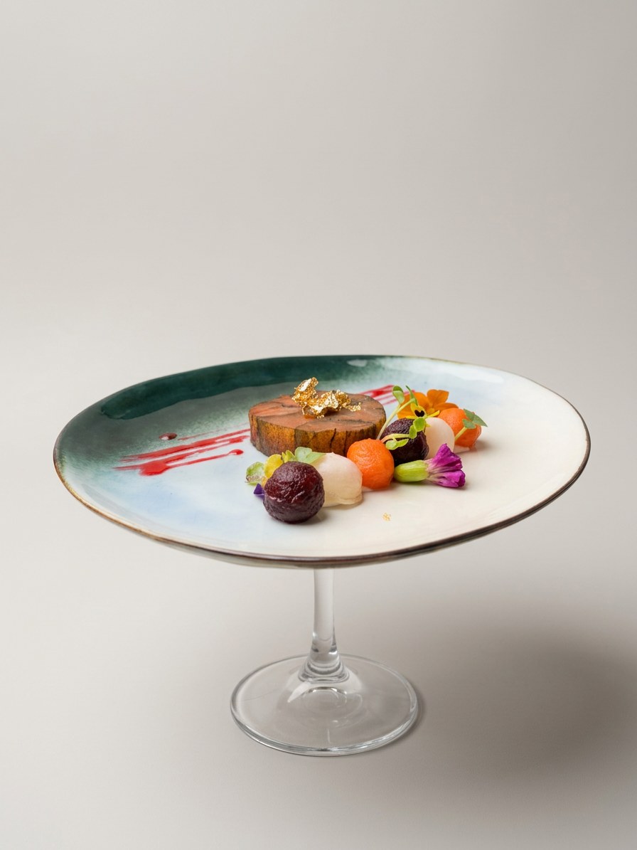 Foie gras et condiments, dressage gastronomique — Meddah Traiteur
