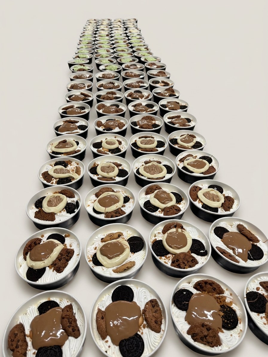 Grande série de desserts gourmands cookies et chocolat au lait — Meddah Traiteur